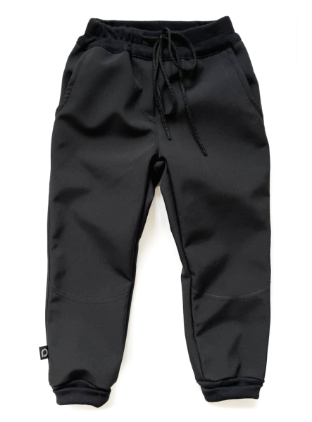 SLEVA softshellové kalhoty Black All vel.86-92